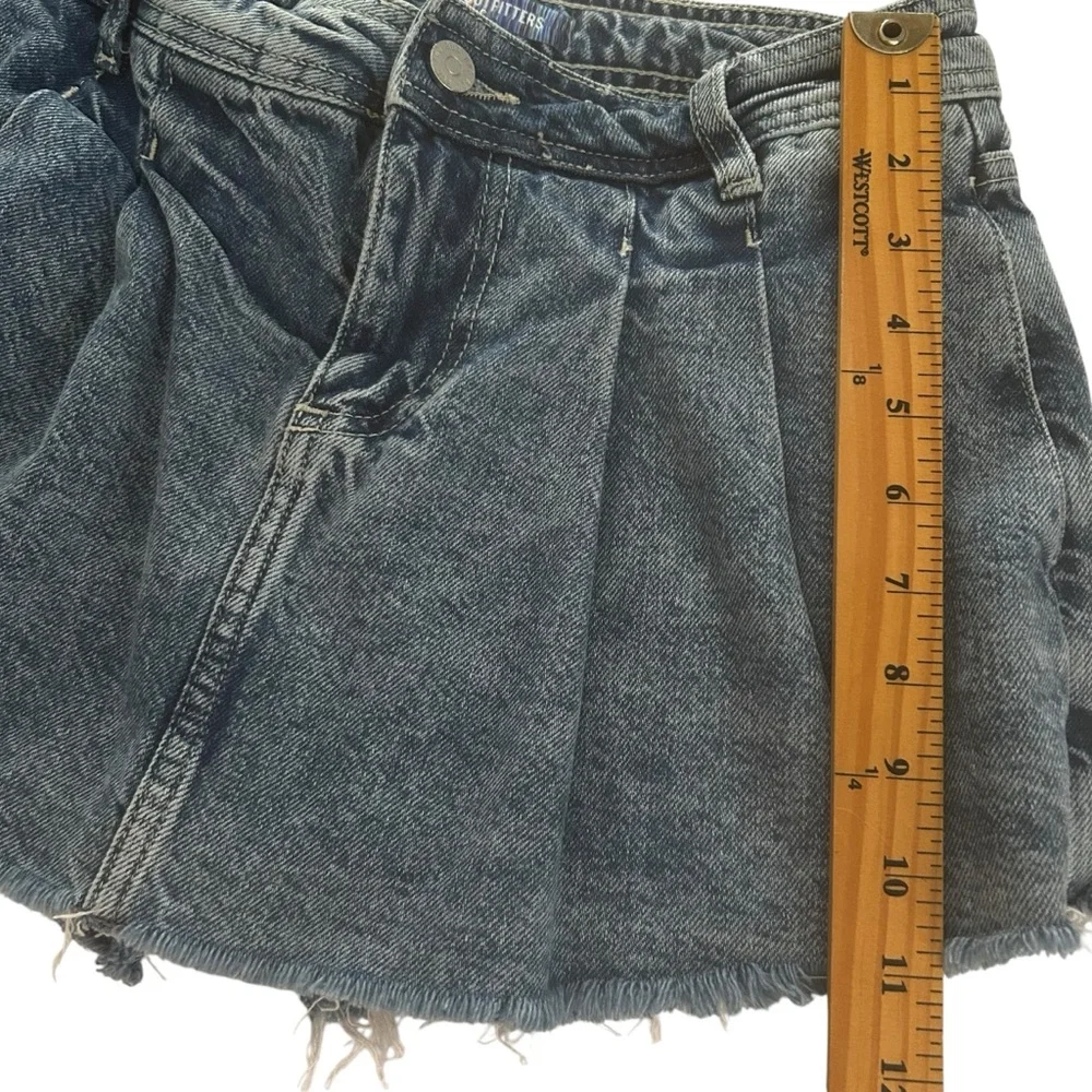 Urban outfitters denim mini skorts size 25 bonus A&F babydoll y2k top XS grunge
